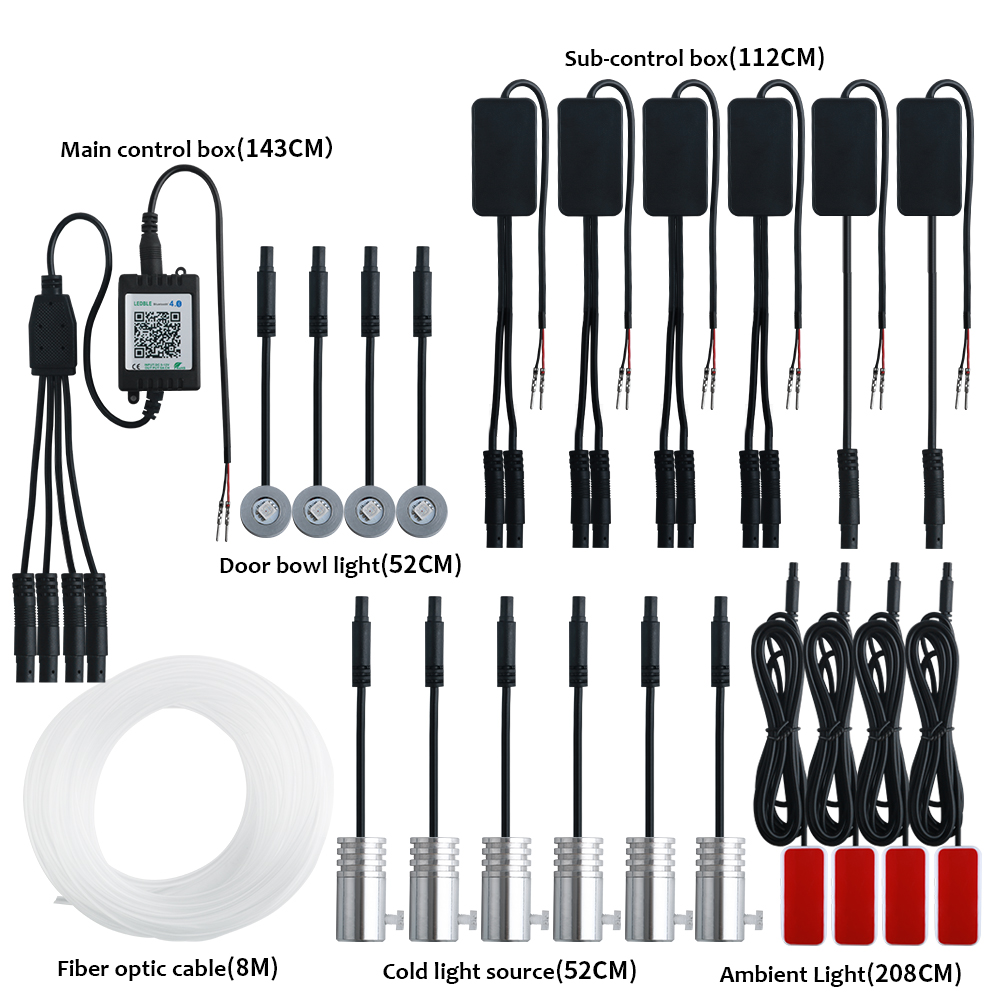 14 in 1 RGB Car Interior Ambie - đánh giá và giá Led Ambient Interior Car Lights App Control