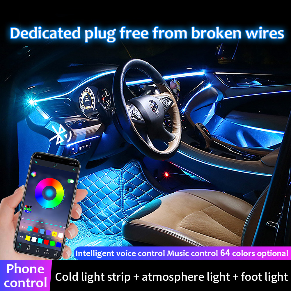 14 in 1 RGB Car Interior Ambie - đánh giá và giá Led Ambient Interior Car Lights App Control