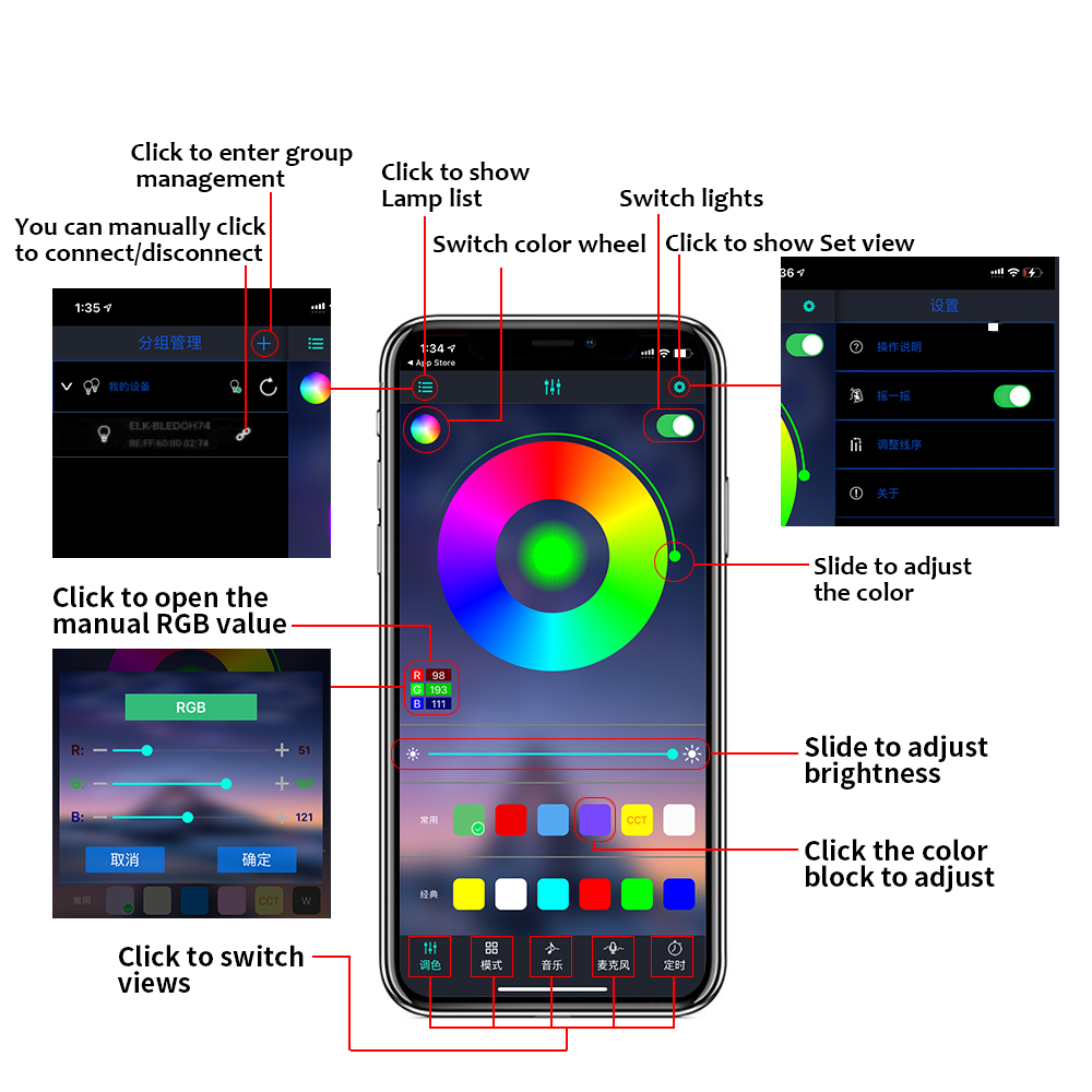 14 in 1 RGB Car Interior Ambie - đánh giá và giá Led Ambient Interior Car Lights App Control