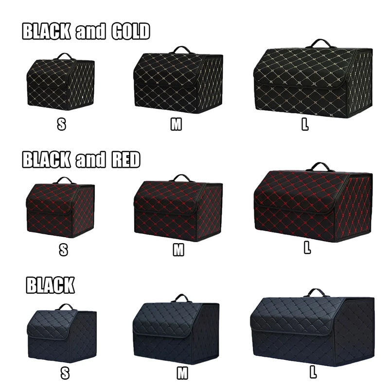 Foldable PU Leather Car Trunk  - đánh giá và giá Car Trunk Organizer Foldable Storage Box