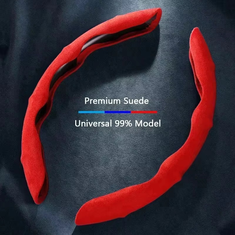 Suede Leather Steering Wheel C - đánh giá và giá Car Steering Wheel Cover Anti Slip Breathable
