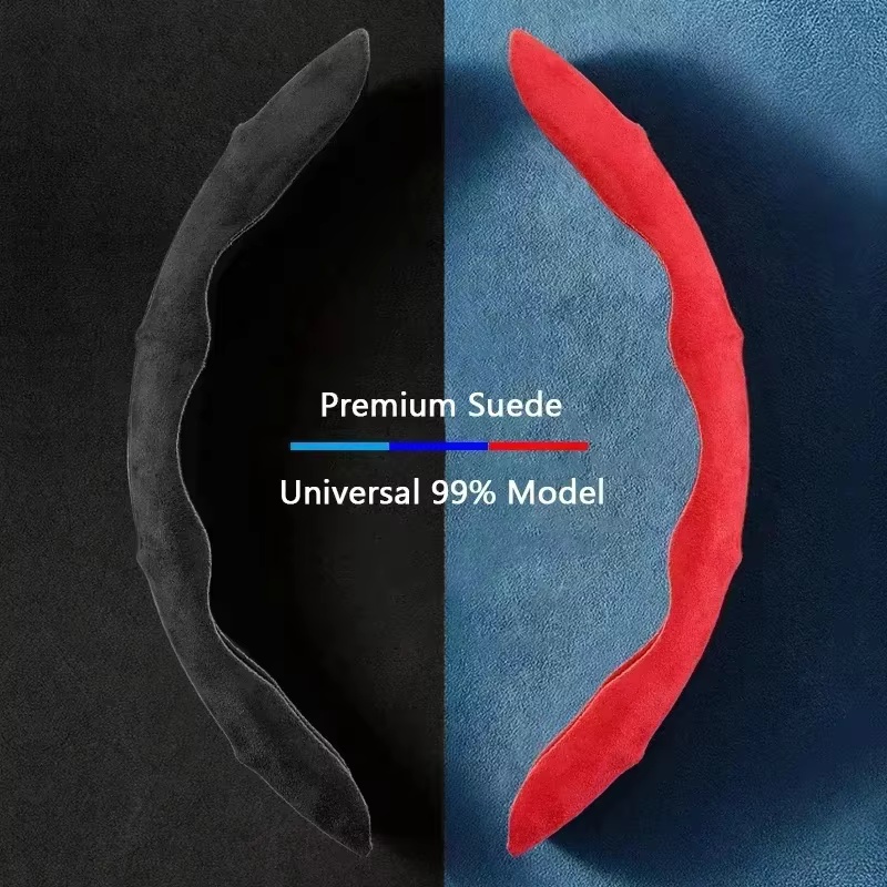 Suede Leather Steering Wheel C - đánh giá và giá Car Steering Wheel Cover Anti Slip Breathable