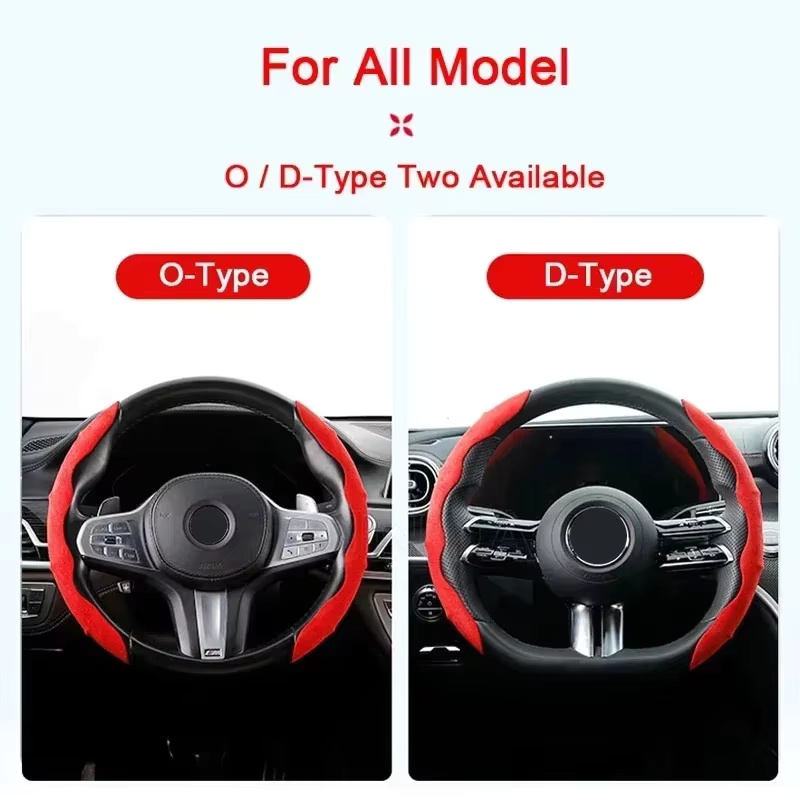 Suede Leather Steering Wheel C - đánh giá và giá Car Steering Wheel Cover Anti Slip Breathable