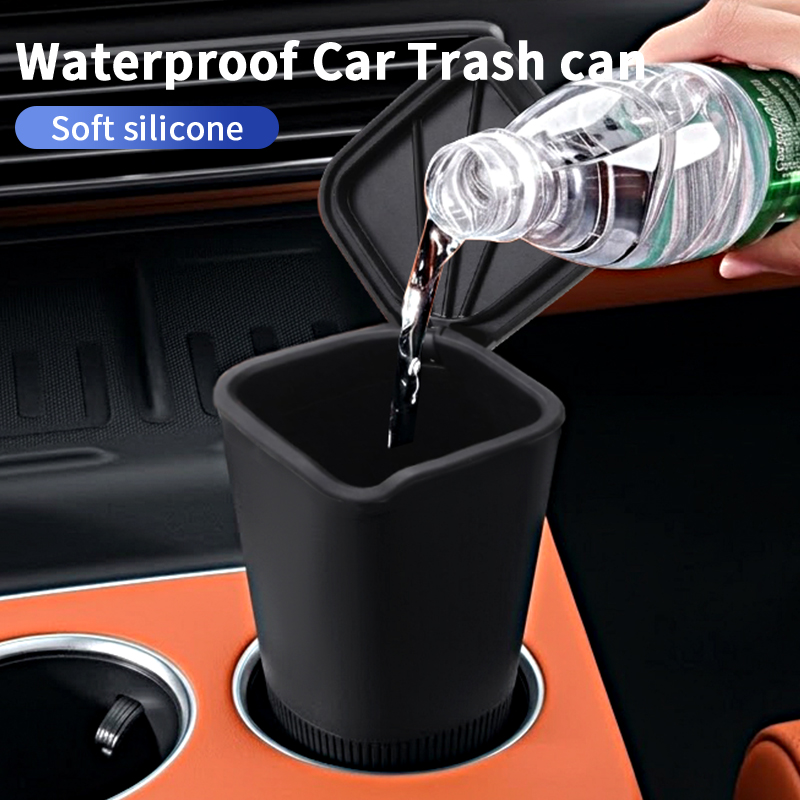 Silicone Car Door Storage Tras - đánh giá và giá Waterproof Car Trash Can With Lid